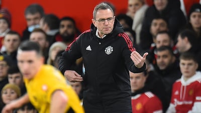 Interim manager Ralf Rangnick saw United lose for the first time in his reign. EPA