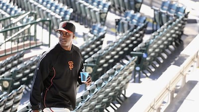 Barry Bonds broke the single-season home run record with the San Francisco Giants in 2001, hitting 73 to beat Mark McGwire's previous record of 70. Christian Petersen / Getty Images / AFP