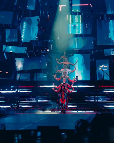 Perry closed out the Abu Dhabi Grand Prix after-race concert series on Sunday. Photo: Ethara