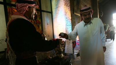 A Saudi tourist at a restaurant in Amman. Gulf investors are returning to opportunities in Jordan. Salah Malkawi/ The National