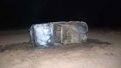 Two Emiratis aged 16 and 21 were killed after being thrown from this 4x4 vehicle as it overturned several times and burst into flames. Police are blaming illegal modifications for the fatal crash.