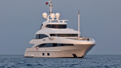 MySky superyacht owned by Russia's Igor Kesaev is seen in the waters of the Indian Ocean near Male, Maldives. Reuters