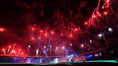 Fireworks during the opening ceremony of PSL 2020 in Karachi. EPA