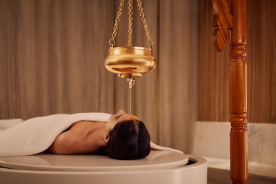 Shirodhara treatments are conducted on a Vichy Shower Bed. Photo: Tulah Clinical Wellness Sanctuary