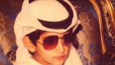 Sheikh Hamdan looks ready for royal duty as a youngster. Courtesy faz3 / Instagram