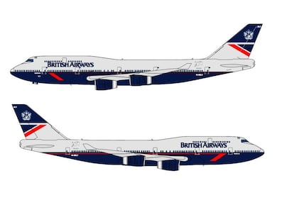 The Landor livery on a Boeing 747. Courtesy British Airways