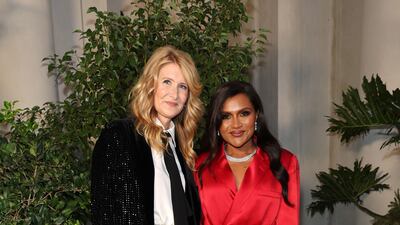 Laura Dern and Mindy Kaling. AFP