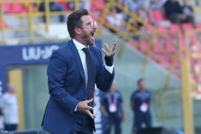 Roma manager Eusebio Di Francesco is under increasing pressure after a poor start to the season. EPA