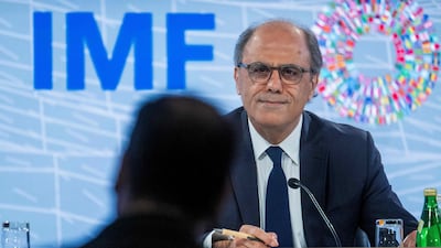 Jihad Azour, IMF director for the Middle East and Central Asia, warns that global tariffs are reshaping regional trade. AFP