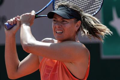 Maria Sharapova is a two-time French Open champion. Thomas Samson / AFP