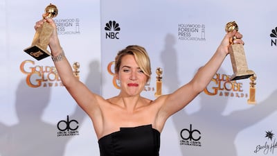 Kate Winslet, in Saint Laurent, attends the 66th annual Golden Globe Awards at the Beverly Hilton Hotel in Los Angeles, California, on January 11, 2009. EPA