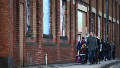 Fans walk towards the ground prior to the FA Cup third round match between Aston Villa and Blackpool at Villa Park on Sunday, which Villa won 1-0. Matthew Lewis / Getty Images