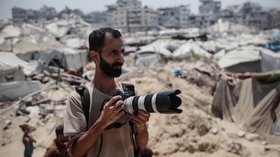 Palestinian freelance photojournalist Abdelhakim Abu Riash says 'everyone is a target' of Israeli attacks. Photo: Abdelhakim Abu Riash