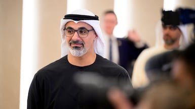 Sheikh Khaled bin Mohamed, Crown Prince of Abu Dhabi, will be in India as part of UAE efforts to bolster international co-operation in advanced technologies. Photo: UAE Presidential Court