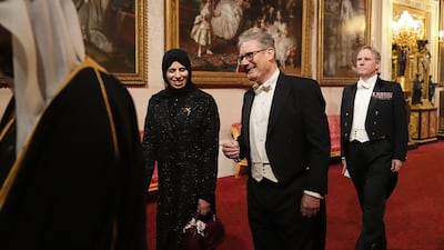 Ms Lolwah bint Rashid Al Khater and Prime Minister Sir Keir Starmer. PA