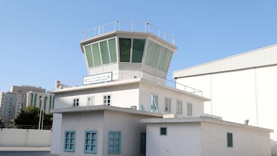 The control tower of the old Royal Air Force base at Sharjah. It is now part of the Al Mahatta Museum. Chris Whiteoak / The National