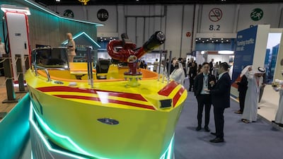 The K2 autonomous firefighting boat on display. Antonie Robertson/The National