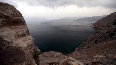 The mountains of Khasab, Musandam in Oman where a man was rescued after falling and getting trapped. Ali Haidar / EPA