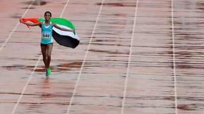 Bethlem Desaleyn trailed in the early part of her 5,000-metre race yesterday but forged ahead nicely to clock the fastest time for women on Indian turf in Pune. AFP