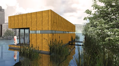 Watervilla in Amsterdam has a pop-up bedroom where the bed can sink into the ground. Photo: Waterstudio.NL