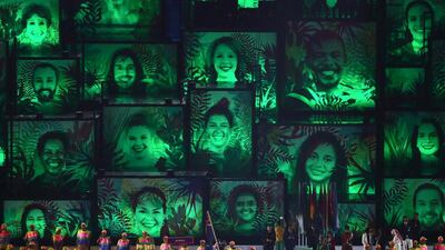 A general view during the Opening Ceremony of the Rio 2016 Olympic Games at Maracana Stadium in Rio de Janeiro, Brazil. David Rogers / Getty Images