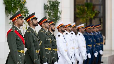 Members of the UAE Armed Forces honour guard
