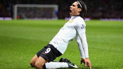 Radamel Falcao has scored three goals in 13 Premier League appearances since joining Manchester United from AS Monaco on loan. Clive Mason / Getty Images