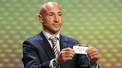 Former Sweden, Celtic, Barcelona and Mancvhester United forward Henrik Larsson was on hand in Monaco to assist with the Europa League draw. Valery Hache / AFP