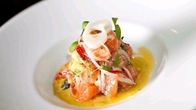 Passion on a plate, such as this salmon ceviche, can be yours at Gaucho in DIFC.