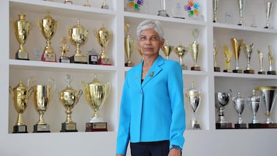 Celine Riberio, 68, is the head of policy and compliance at the Gems Modern Academy Nad Al Sheba. She will retire this week. Pawan Singh / The National