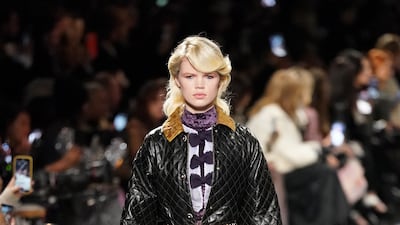 Chanel quilting appears as a leather jacket. Getty Images