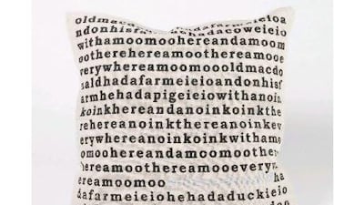 Old MacDonald cushion, $72 (Dh283).