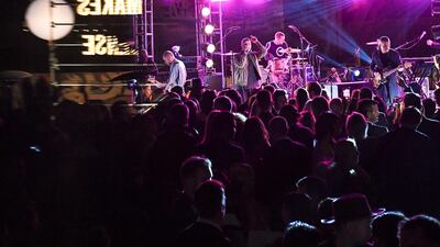 Local LA band Cold War Kids played for the crowd, dressed in SS17 Hermès. Courtesy Hermès