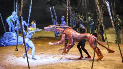 Costume designer Kym Barrett admits that, while she set out to respect the dress codes established by James Cameron’s team, she was given a degree of artistic licence, and did not simply copy what was done in the movie. Photo: Errisson Lawrence Costumes: Kym Barrett © 2015 Cirque du Soleil