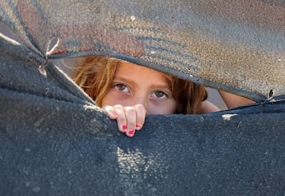 A displaced girl in Khan Younis, southern Gaza. Reuters