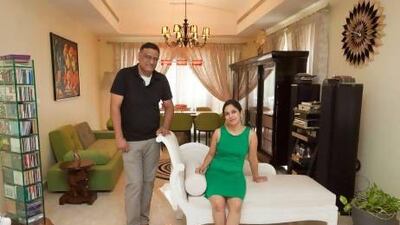 Gundeep Singh, CEO of The Change Initiative, and his wife Shilpi at their villa in Arabian Ranches. Jaime Puebla / The National