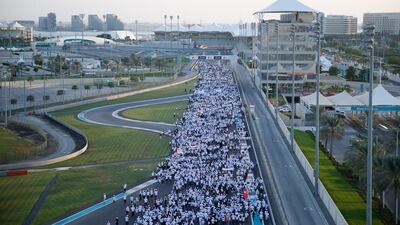 Tickets are now on sale for #WalkOn, the annual diabetes awareness walk at Yas Marina Circuit, organised by Imperial College London Diabetes Centre. Courtesy Imperial College London Diabetes Centre