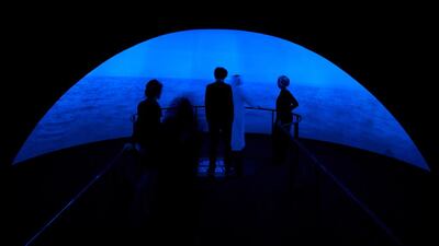 Mohammed Kazem’s Directions, a colour video installation, with sound. Courtesy of the National Pavilion of the UAE