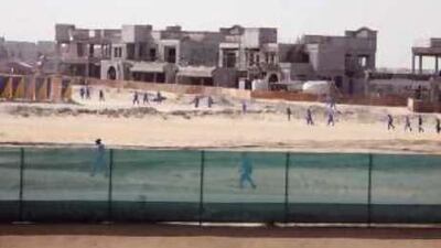 Dubai Sports City, now under construction; buyers with ready cash are increasingly scarce.