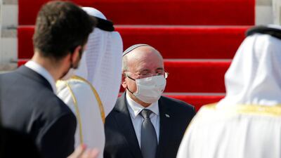 Israeli National Security Adviser Meir Ben-Shabbat arrives in Muharraq, Bahrain. Reuters