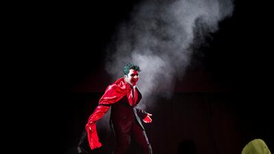 Joker cosplay at Middle East Film & Comic Con. Reem Mohammed / The National