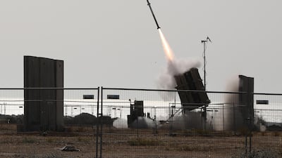 The Israeli Iron Dome anti-rocket defense system in action against a rocket fired from Gaza Strip, in the city of Ashkelon, Israel. EPA