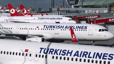 Turkish Airlines aircrafts are parked at the Ataturk International airport in Istanbul, Turkey. Reuters