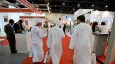 Students visit Najah, the education exhibition at the National Exhibition Centre.