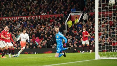Said Benrahma, 8 – Pulled the strings and kept West Ham ticking. Played Antonio clean through with a stunning through-ball that split Maguire and Lindelof and opened the scoring with a clinical strike across De Gea. AP Photo
