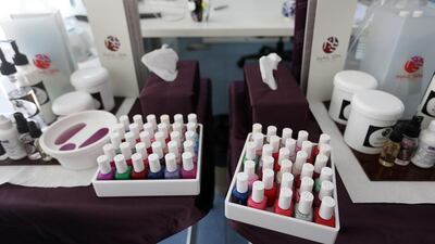 A selection of nail polishes from The Nail Spa. Sammy Dallal / The National