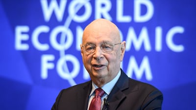 Founder and Executive Chairman of the World Economic Forum Klaus Schwab gives a press conference ahead of the 2019 edition of annual meeting of the World Economic Forum in Geneva. AFP