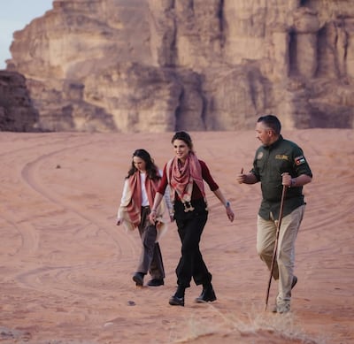 The royals explored a range of activities on offer at the Unesco-listed site. Photo: Royal Hashemite Court