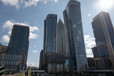 The Turkish central bank among the skyscrapers of the International Finance Centre in Istanbul. Bloomberg