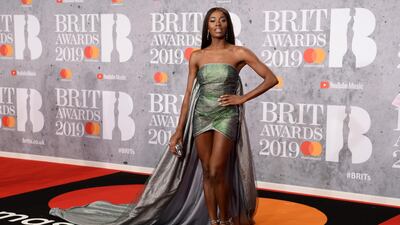 TV presenter AJ Odudu brought some glamour to the red carpet. Jeff Spicer/Getty Images